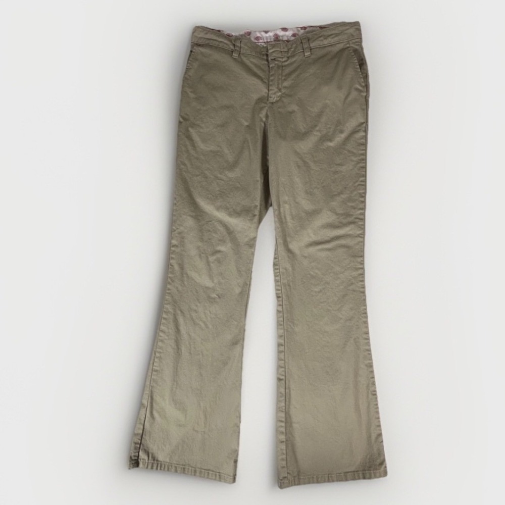 Dickies Slim Pants Womens 10 Khaki Tan Bootcut Workwear Chino Utility Y2K Flare